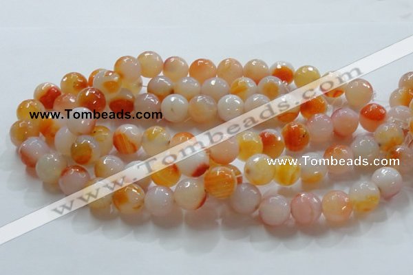 CAG869 15.5 inches 16mm faceted round agate gemstone beads