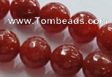 CAG870 15.5 inches 18mm faceted round agate gemstone beads