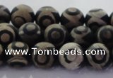 CAG8701 15.5 inches 8mm round matte tibetan agate gemstone beads