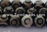 CAG8702 15.5 inches 10mm round matte tibetan agate gemstone beads