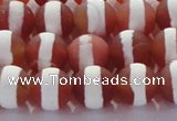 CAG8707 15.5 inches 10mm round matte tibetan agate gemstone beads