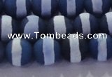 CAG8717 15.5 inches 10mm round matte tibetan agate gemstone beads