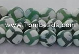 CAG8720 15.5 inches 6mm round matte tibetan agate gemstone beads