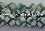 CAG8721 15.5 inches 8mm round matte tibetan agate gemstone beads