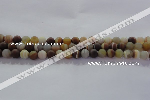 CAG8725 15.5 inches 6mm round matte madagascar agate beads