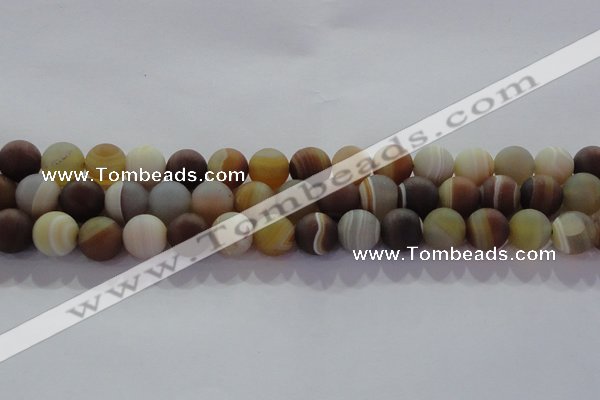 CAG8727 15.5 inches 10mm round matte madagascar agate beads