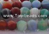 CAG8730 15.5 inches 6mm round matte madagascar agate beads