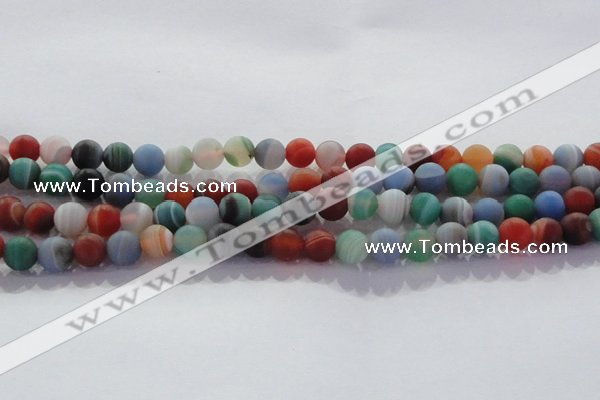 CAG8730 15.5 inches 6mm round matte madagascar agate beads