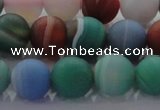 CAG8732 15.5 inches 10mm round matte madagascar agate beads