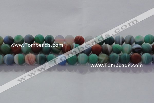 CAG8732 15.5 inches 10mm round matte madagascar agate beads