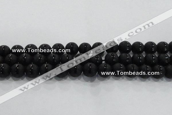 CAG8736 15.5 inches 16mm round matte tibetan agate gemstone beads