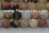 CAG8746 15.5 inches 6mm round matte rainbow agate beads