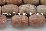 CAG8765 15.5 inches 13*18mm rice chrysanthemum agate beads