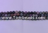 CAG8861 15.5 inches 6mm round matte india agate beads