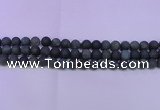 CAG8881 15.5 inches 6mm round matte moss agate beads