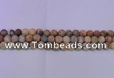 CAG8891 15.5 inches 6mm round matte crazy lace agate beads