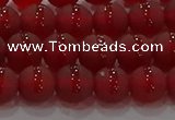 CAG8901 15.5 inches 6mm round matte red agate beads wholesale