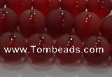 CAG8902 15.5 inches 8mm round matte red agate beads wholesale