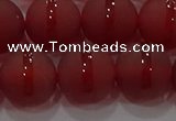 CAG8903 15.5 inches 10mm round matte red agate beads wholesale