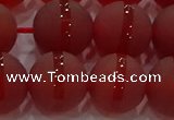 CAG8904 15.5 inches 12mm round matte red agate beads wholesale