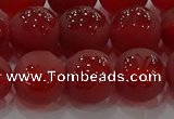 CAG8914 15.5 inches 8mm round matte red agate beads wholesale