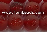 CAG8915 15.5 inches 10mm round matte red agate beads wholesale