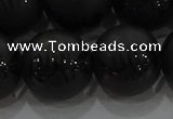 CAG8922 15.5 inches 12mm round matte black agate beads wholesale