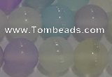 CAG8932 15.5 inches 8mm round matte colorful agate beads wholesale