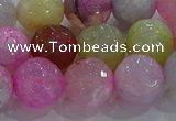 CAG8950 15.5 inches 10mm faceted round fire crackle agate beads