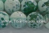 CAG9012 15.5 inches 16mm faceted round fire crackle agate beads