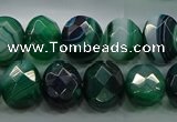 CAG9046 15.5 inches 12*16mm faceted oval line agate beads