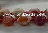 CAG9064 15.5 inches 10*14mm nuggets fire crackle agate beads