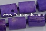 CAG9077 15.5 inches 15*17mm - 15*20mm tube dragon veins agate beads