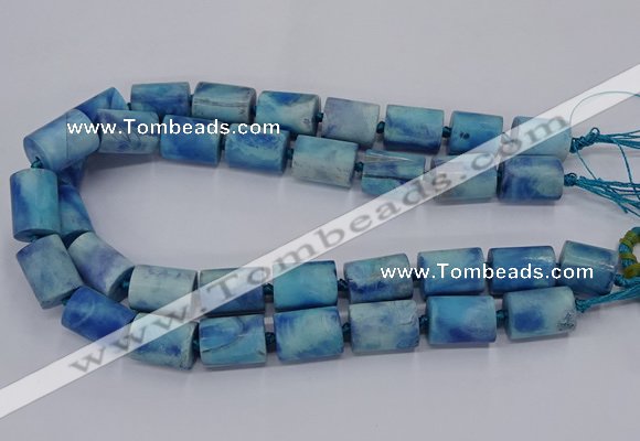 CAG9079 15.5 inches 15*17mm - 15*20mm tube dragon veins agate beads