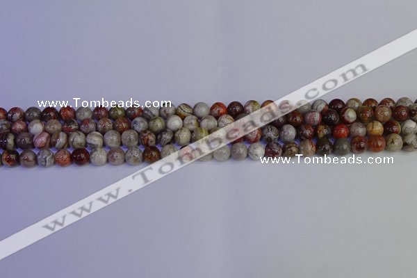 CAG9110 15.5 inches 4mm round Mexican crazy lace agate beads