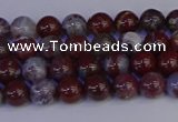 CAG9120 15.5 inches 4mm round red lightning agate beads