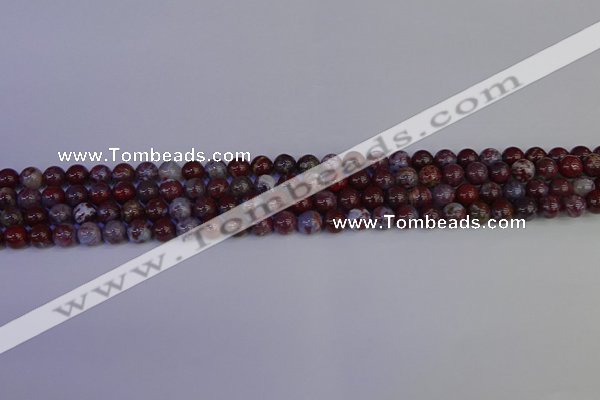 CAG9120 15.5 inches 4mm round red lightning agate beads