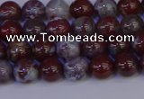 CAG9121 15.5 inches 6mm round red lightning agate beads