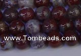 CAG9122 15.5 inches 8mm round red lightning agate beads