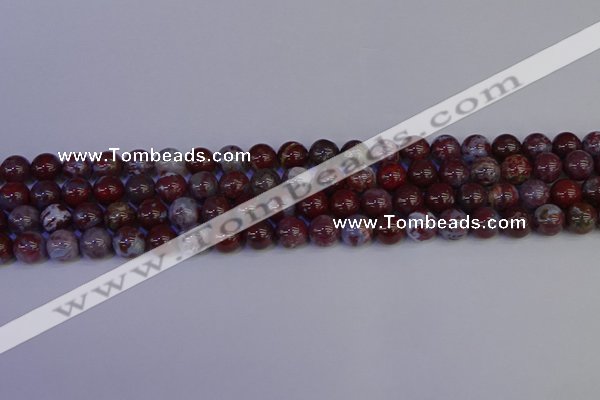 CAG9122 15.5 inches 8mm round red lightning agate beads