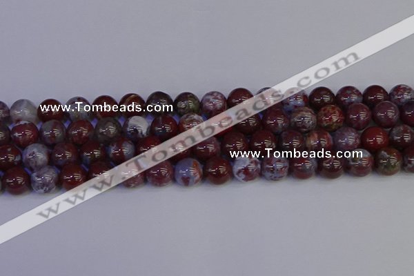 CAG9124 15.5 inches 12mm round red lightning agate beads