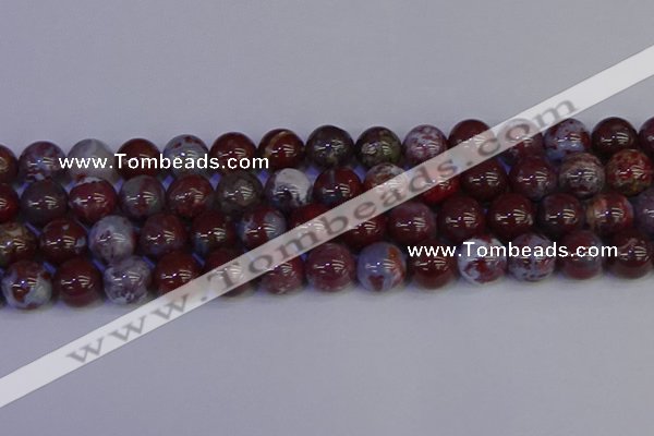 CAG9125 15.5 inches 14mm round red lightning agate beads