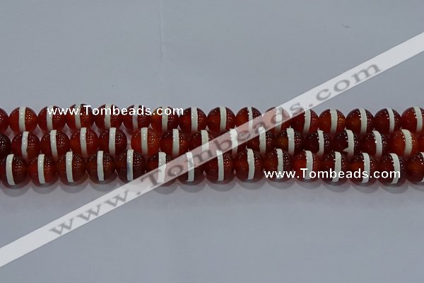 CAG9142 15.5 inches 10mm round tibetan agate beads wholesale