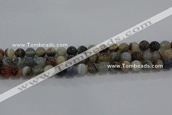 CAG9150 15.5 inches 10mm round line agate beads wholesale