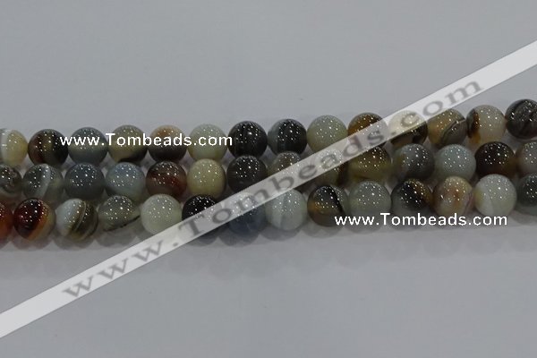 CAG9152 15.5 inches 14mm round line agate beads wholesale