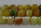 CAG9163 15.5 inches 6mm round line agate beads wholesale