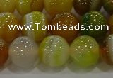 CAG9167 15.5 inches 14mm round line agate beads wholesale