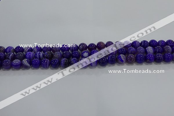 CAG9170 15.5 inches 6mm round line agate beads wholesale