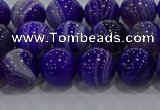 CAG9171 15.5 inches 8mm round line agate beads wholesale