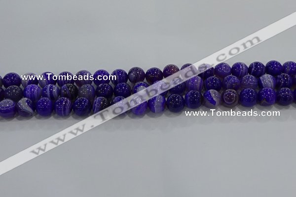 CAG9171 15.5 inches 8mm round line agate beads wholesale